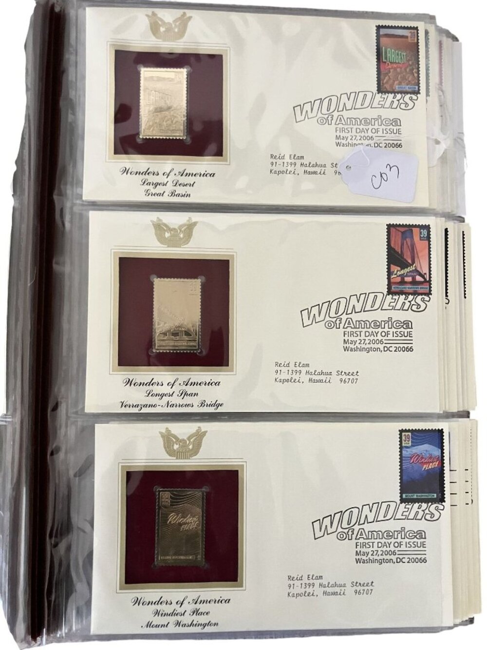 Wonders Of America First Day Of Issue Stamp Collection Set Of 3 - 2006
